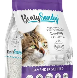 Bentysandy Lavender Scented Clumping Cat Litter  (Bentonite)
