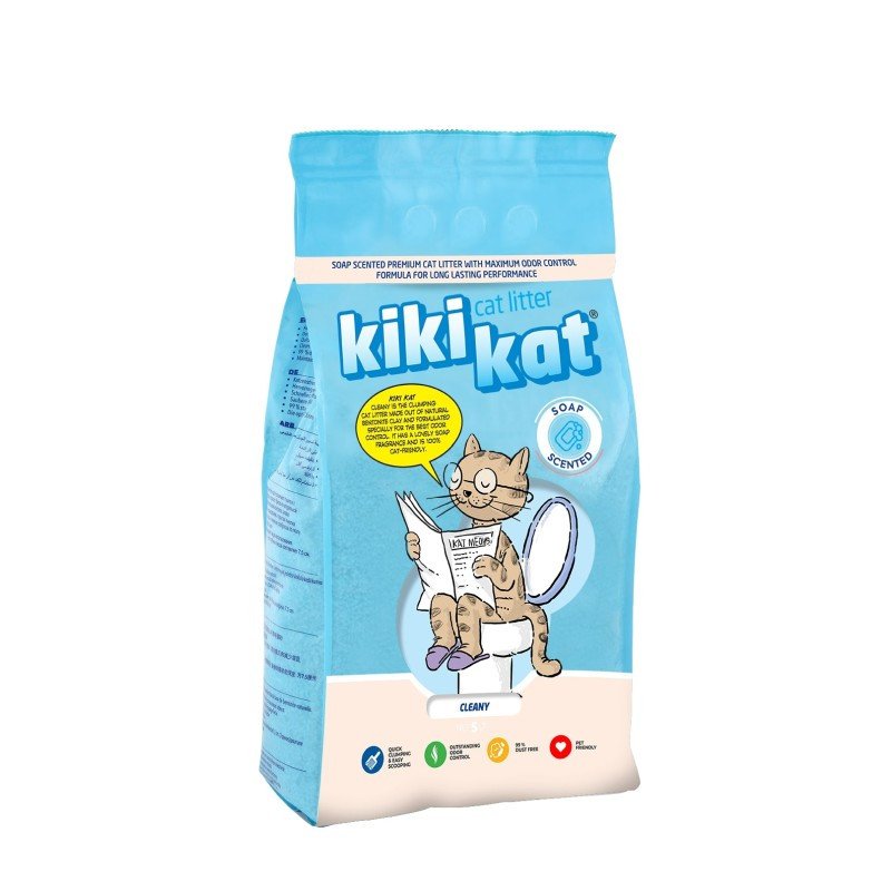 1_1776812292 Kiki Kat CLEANY Clumping Cat Litter - 20L - الصورة 1