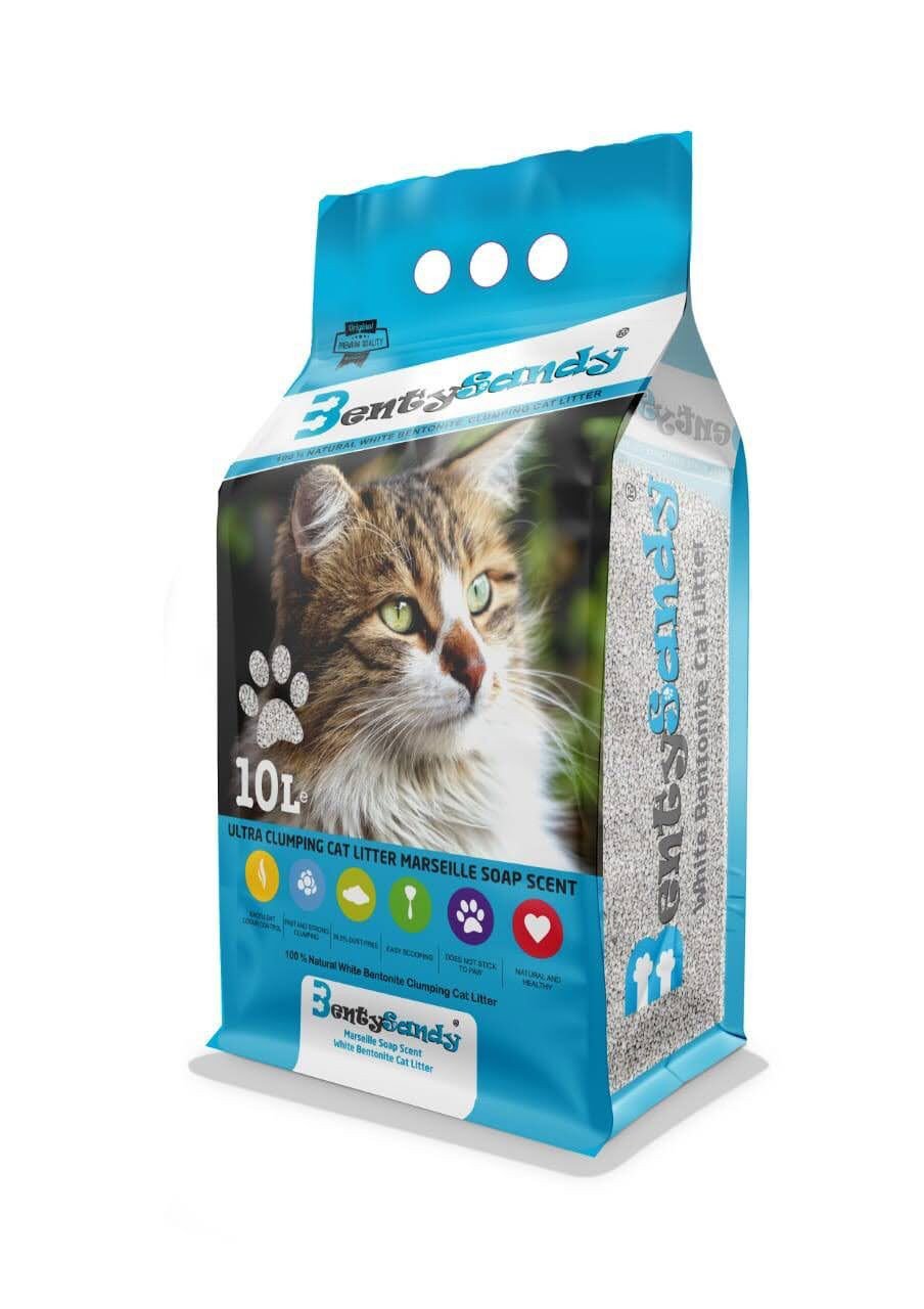 46941652881594 BentySandy Clumping Cat Litter - Marseille Soap Scented 10L - الصورة 1