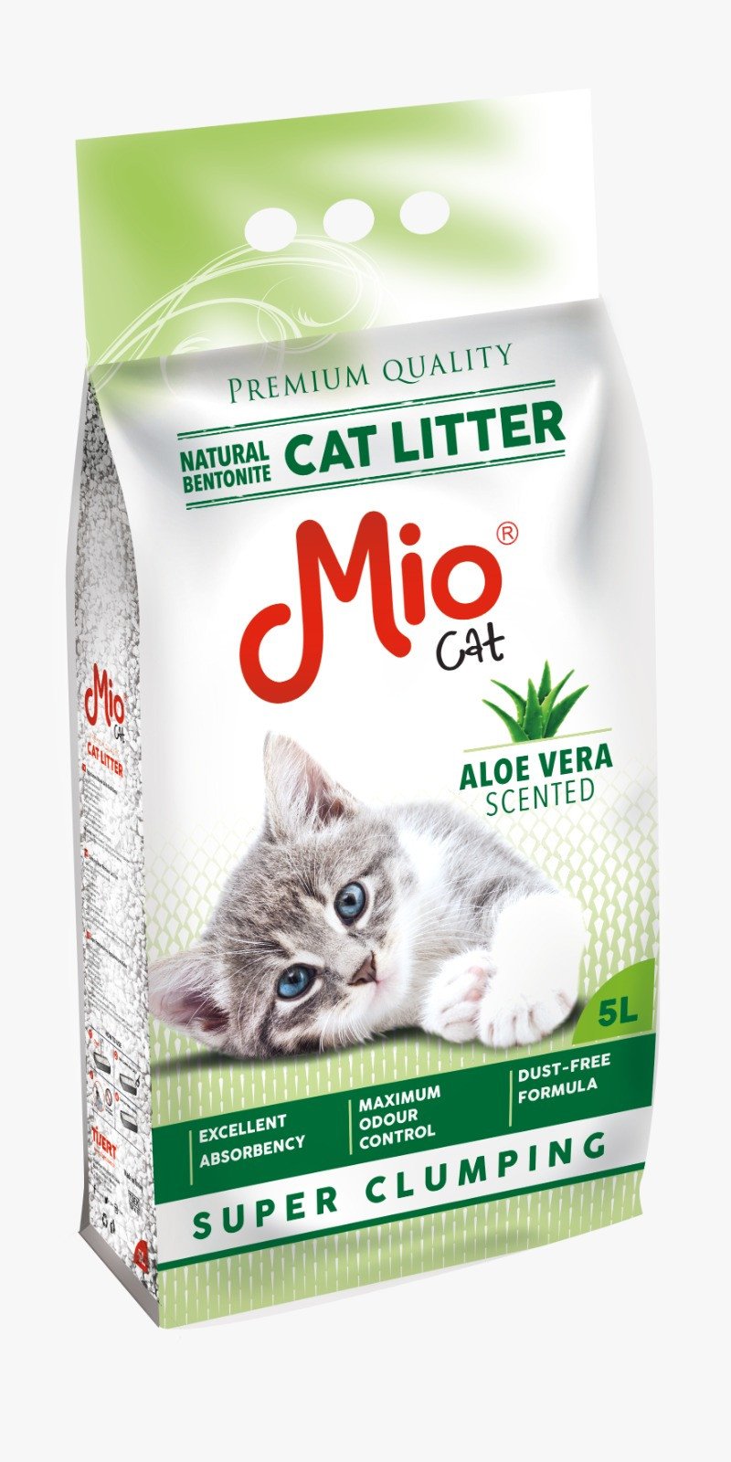 52971717960083 Mio Cat Super Clumping Cat Litter - Aloe Vera 5L - الصورة 1