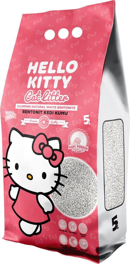 56791717964091 Hello Kitty Clumping Cat Litter - Baby Powder 5L - الصورة 1