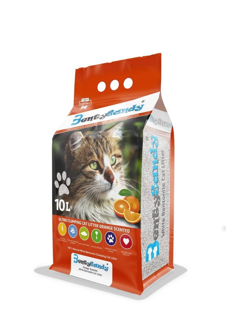 60401656512816 BentySandy Clumping Cat Litter - Orange Scented 20L - الصورة 1
