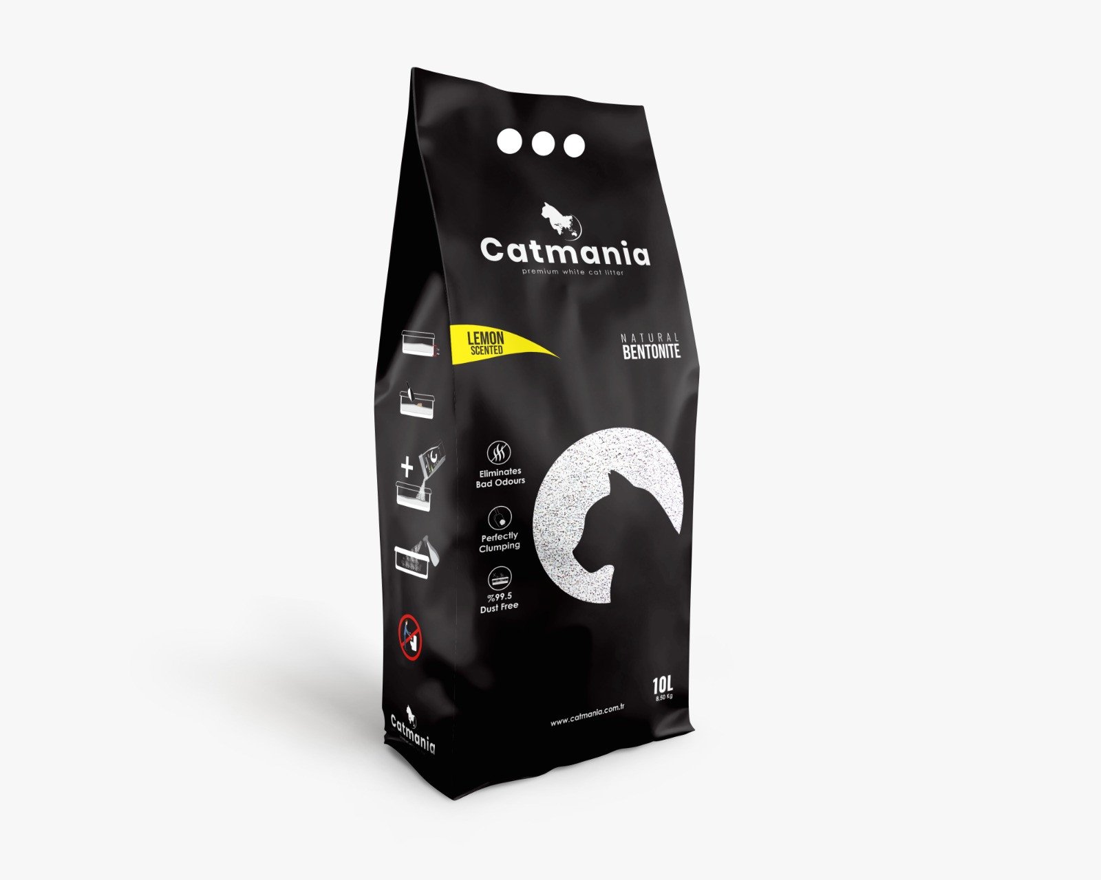 80411624980428 Catmania Lemon Scented Clumping Cat Litter 5 L - الصورة 1