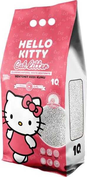 80741717964139 Hello Kitty Clumping Cat Litter - Baby Powder 10L - الصورة 1