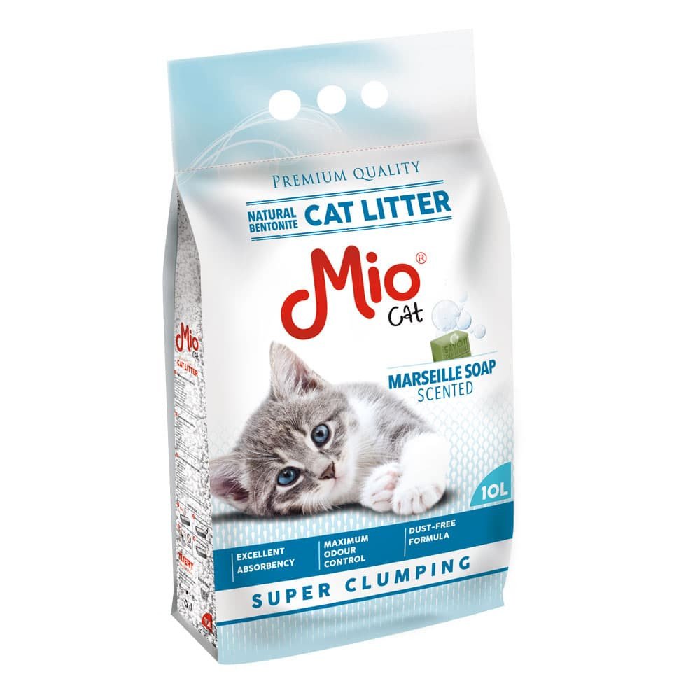 831717959608 Mio Cat Super Clumping Cat Litter - Marseille Soap 10L - الصورة 1