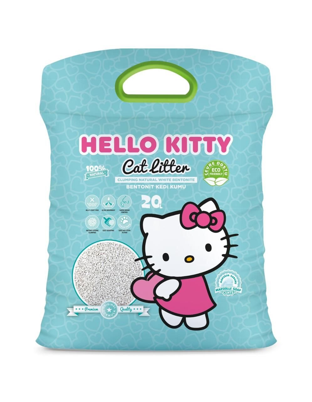 91181717964028 Hello Kitty Clumping Cat Litter - Marseille Soap 20L - الصورة 1