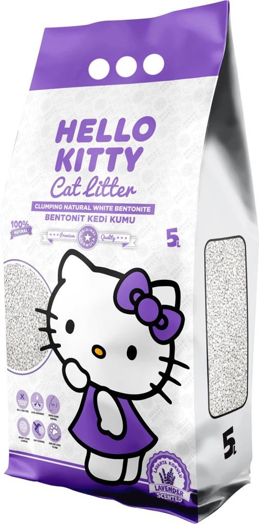 99071717963641 Hello Kitty Clumping Cat Litter - Lavender 5L - الصورة 1
