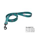 Naomi Flamingo & Tropical Leaves Dog Leash-Medium