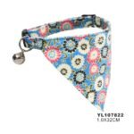 Naomi Floral Pet Collar Bandana with Bell